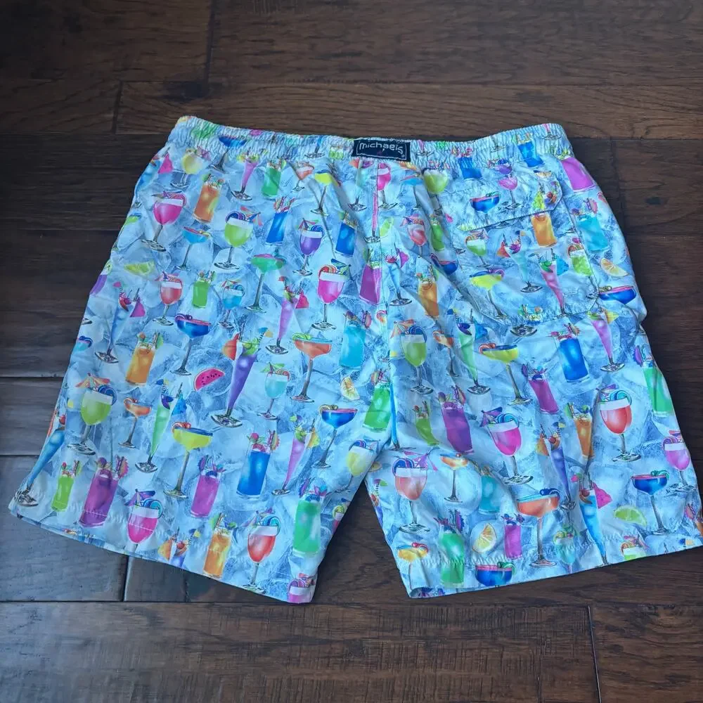 Michael’s Men's‎ Mesh Liner Swim Trunks Tropical Treats Multicolored Size L